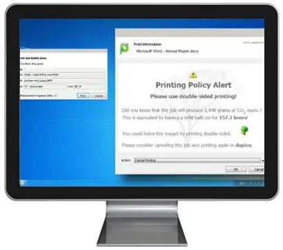 Papercut, Print Policy Alert, Quality Business & Top Business Solutions