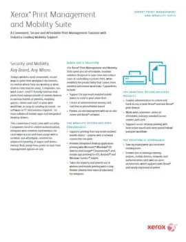 Mobility Suite, mobile print, Xerox, Quality Business & Top Business Solutions